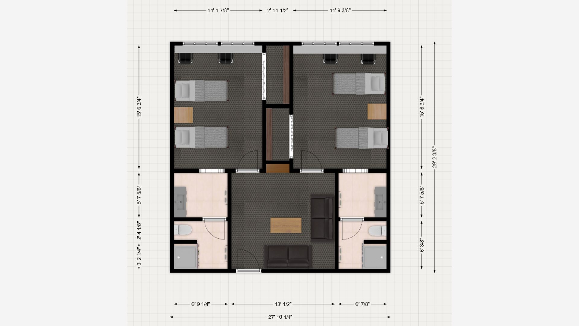 birds eye view of agnese floor plan